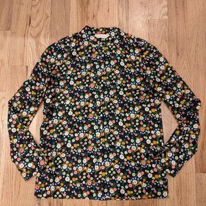 Tory Burch Floral Blouse - Black Multicolor